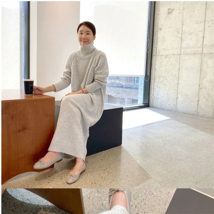 HNBC Turtleneck Full Sleeve Oversized Knit Dress Female 2020 Winter Vestidos Casual Thick Twisted Women Long Sweater Dress
HNBC Turtleneck Full Sleeve Oversized Knit Dress Female 2020 Winter Vestidos Casual Thick Twisted Women Long Sweater Dress