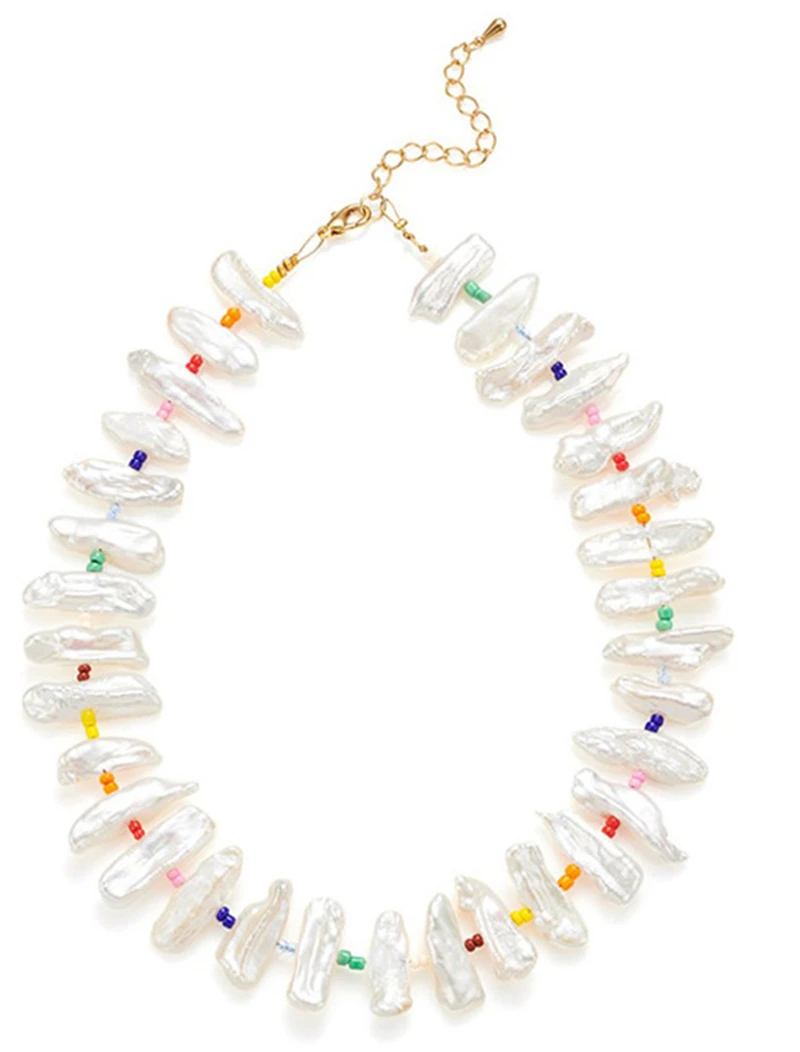 HABITOO New Style Natural 10-20mm White Baroque Biwa Pearl Necklace Multicolor Bead Mix Choker women Fashion Jewelry Xmas Gifts
HABITOO New Style Natural 10-20mm White Baroque Biwa Pearl Necklace Multicolor Bead Mix Choker women Fashion Jewelry Xmas Gifts