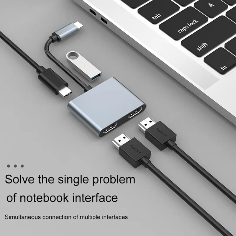 4 In 1 Type C Hub To Dual 4K HD HDMI-compatible USB 3.0 PD Charge Port USB-C Docking Station Adapter Support Dual-Screen Display
4 In 1 Type C Hub To Dual 4K HD HDMI-compatible USB 3.0 PD Charge Port USB-C Docking Station Adapter Support Dual-Screen Display