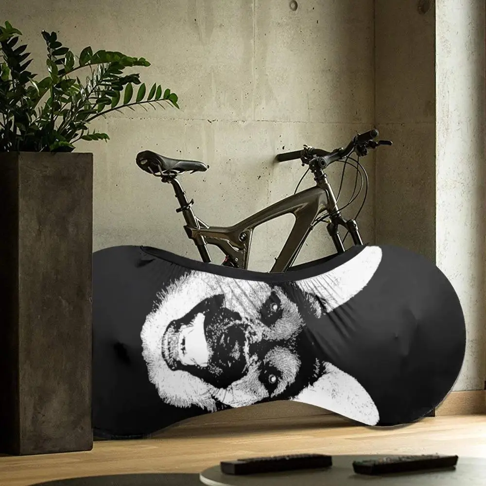 German Shepherd white outdoor Bike MTB waterproof Bicycle dust cover Custom Rashguard biking motocross downhill BMX father gift