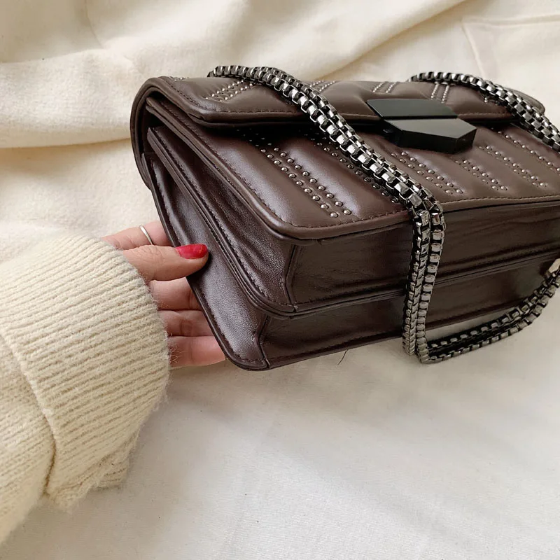 Rivet Chain Small Crossbody Bags For Women 2020 Shoulder Messenger Bag Lady Luxury purses and handbags hand sac a main femme
Rivet Chain Small Crossbody Bags For Women 2020 Shoulder Messenger Bag Lady Luxury purses and handbags hand sac a main femme