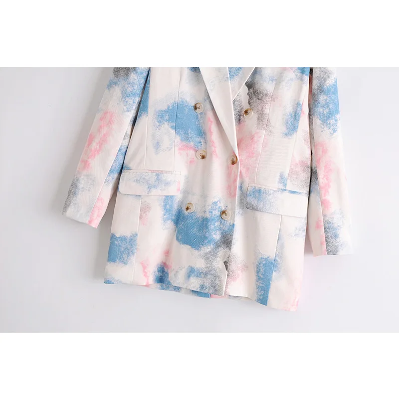 YNZZU Women 2020 Autumn Fashion Double Breasted Tie-dye Blazer Coat Vintage Long Sleeve Pockets Female Outerwear Chic Tops A1492
YNZZU Women 2020 Autumn Fashion Double Breasted Tie-dye Blazer Coat Vintage Long Sleeve Pockets Female Outerwear Chic Tops A1492
