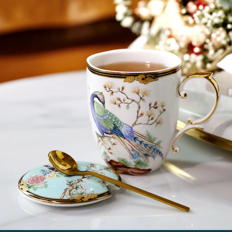 400ml Ceramic Mug with Lid Spoon Creative Coffee Cup Personality Cup Water Cup Home Chinese Living Room Decoration Accessories
400ml Ceramic Mug with Lid Spoon Creative Coffee Cup Personality Cup Water Cup Home Chinese Living Room Decoration Accessories
