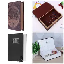 English Dictionary Shape Money Saving Box Safe Book Coin Piggy Bank with Key Cash Coins Saving Boxes Lock-up Storage Box