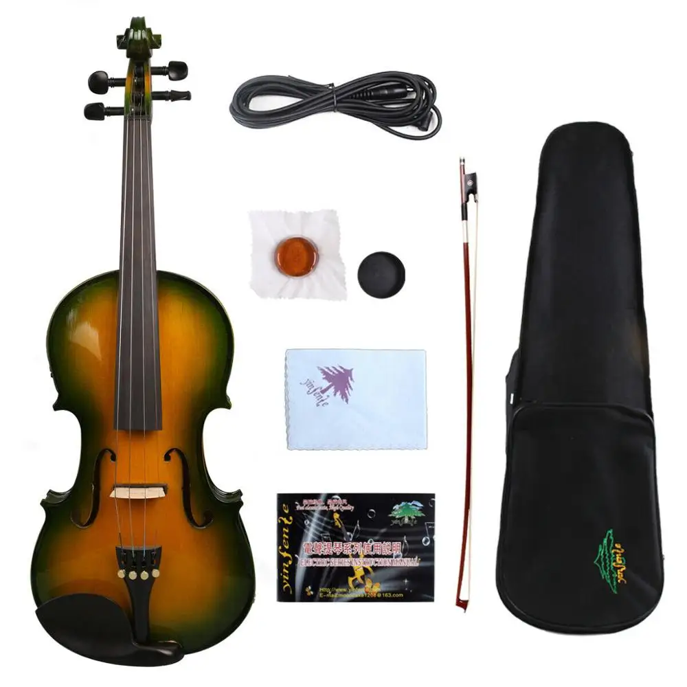 Yinfente Electric Acoustic Violin 4/4 Spruce+Maple Handmade Free Case Bow #EV1
Yinfente Electric Acoustic Violin 4/4 Spruce+Maple Handmade Free Case Bow #EV1