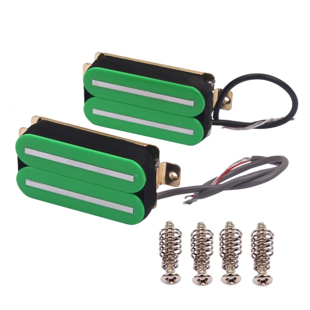 2Pcs High Output Dual Hot Rail Humbucker Pickup Kits for Electric Guitar (White)
2Pcs High Output Dual Hot Rail Humbucker Pickup Kits for Electric Guitar (White)