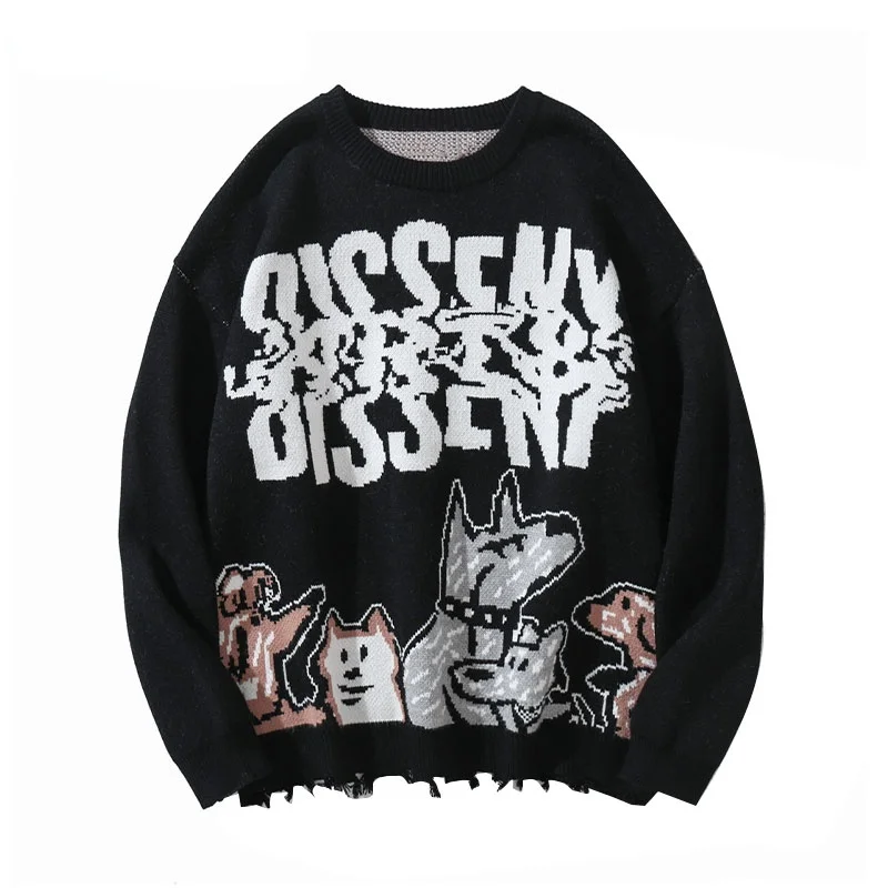 2021 Harajuku Streetwear Sweaters Knitted Cartoon Cat Dog Jumpers Hip Hop Casual Sweater Fashion Mens Loose Knitwear Tops XXL
2021 Harajuku Streetwear Sweaters Knitted Cartoon Cat Dog Jumpers Hip Hop Casual Sweater Fashion Mens Loose Knitwear Tops XXL