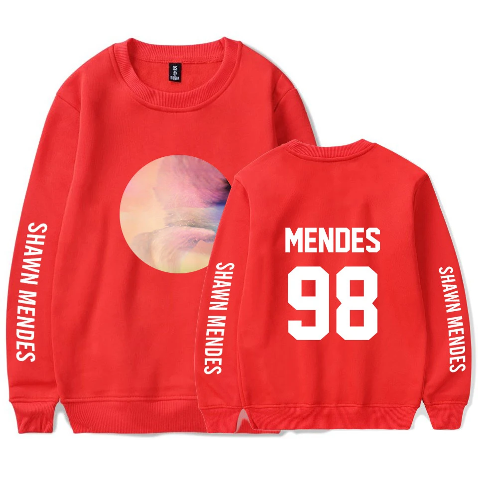 

Shawn Mendes Capless Hoody Men/Women New Arrivals handsome warm red Hoodie singer Shawn Mendes-Senorita round neck Sweatshirt