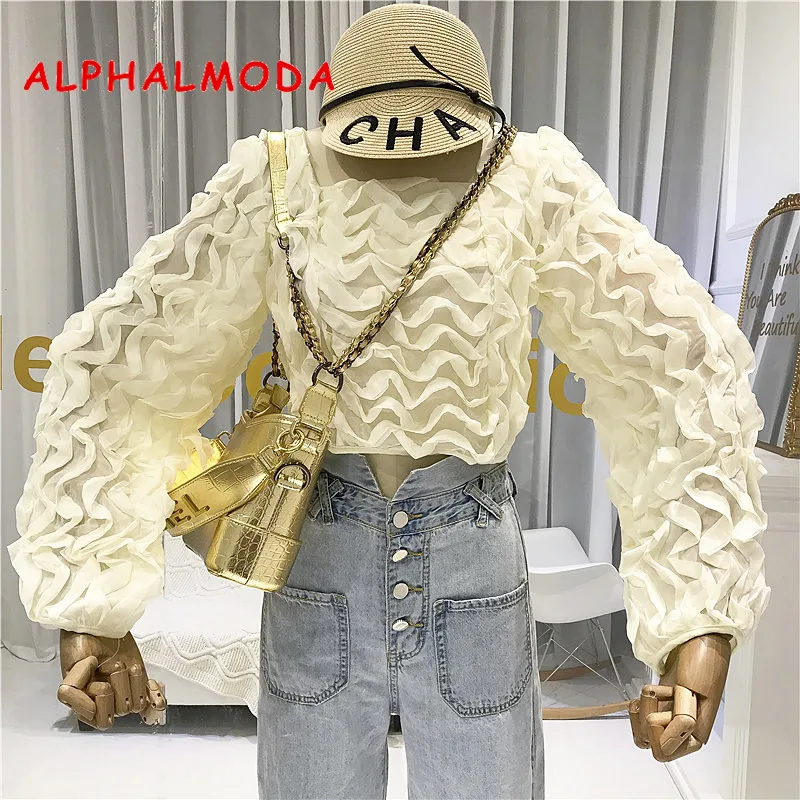 ALPHALMODA 2019 Осень Новый 3D развевающиеся женские милые стильные шифоновые блузки рубашки с длинным рукавом пуловеры сплошной модный наряд
ALPHALMODA 2019 Осень Новый 3D развевающиеся женские милые стильные шифоновые блузки рубашки с длинным рукавом пуловеры сплошной модный наряд