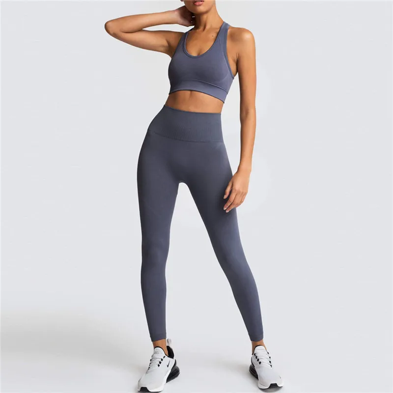 CHRLEISURE Seamless Leggings Set Women Fitness Gym Leggin Sportwear Ssexy High Waist Leggings Bra Suit Workout Clothes
CHRLEISURE Seamless Leggings Set Women Fitness Gym Leggin Sportwear Ssexy High Waist Leggings Bra Suit Workout Clothes
