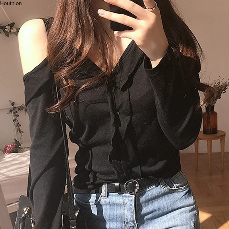Women's Shirts Ladies Tops Long-sleeved Blouse Strapless Comfortable Fashion Casual Sling Spring and Summer Top
Women's Shirts Ladies Tops Long-sleeved Blouse Strapless Comfortable Fashion Casual Sling Spring and Summer Top