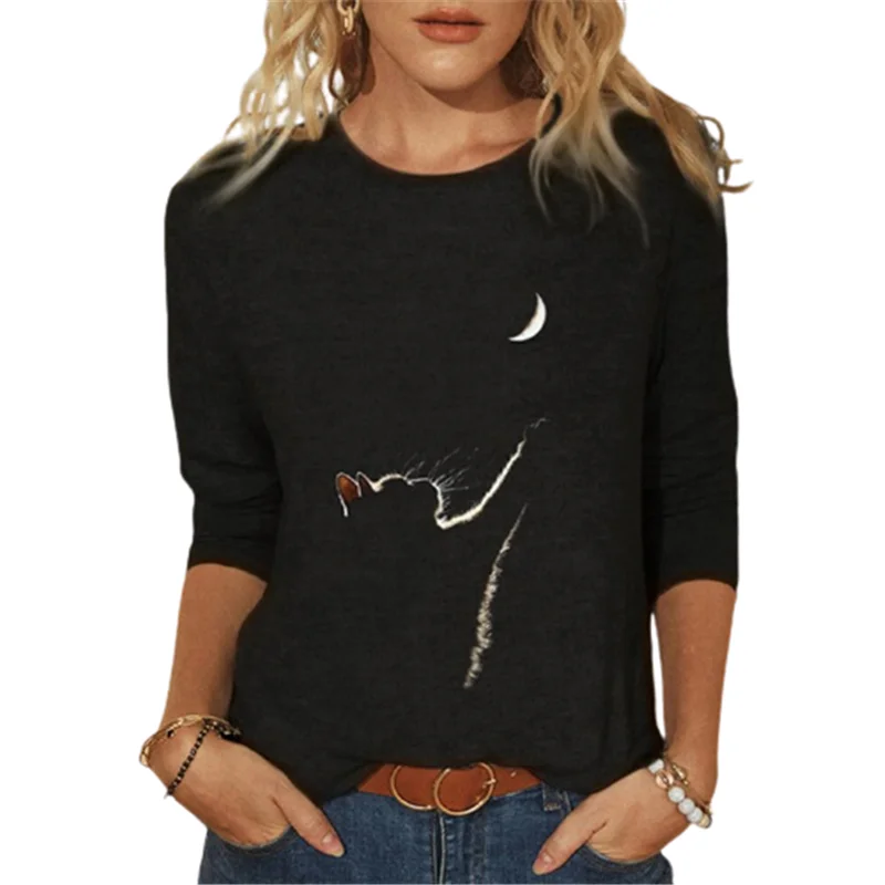 Women Clothes Spring Summer Casual Women's Clothing Funny Cute Cat 3D Print Long Sleeve T-Shirts Female Ladies Fashion Tops
Women Clothes Spring Summer Casual Women's Clothing Funny Cute Cat 3D Print Long Sleeve T-Shirts Female Ladies Fashion Tops