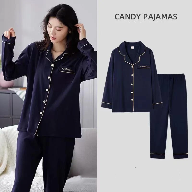 Spring Long-sleeved Trousers Ladies Pajamas Suit Simple Style Long Pajamas Women's Home Service 7 Color Pink
Spring Long-sleeved Trousers Ladies Pajamas Suit Simple Style Long Pajamas Women's Home Service 7 Color Pink