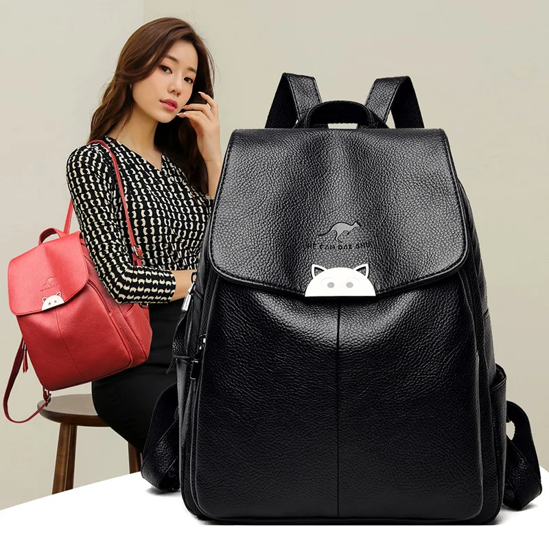 Anti Theft Leather Women Backpack 2021 Travel Bag Outdoor Large Backpack for Girls School Bag Casual Satchel Mochila Feminina 
Anti Theft Leather Women Backpack 2021 Travel Bag Outdoor Large Backpack for Girls School Bag Casual Satchel Mochila Feminina