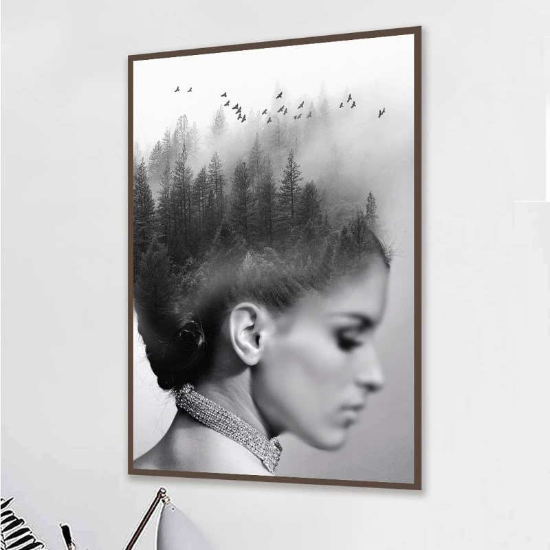 Abstract Beautiful Forest Girl Black and White Painting Canvas Wall Art Posters Print Pictures Modern Picture F Living Room 4-78
Abstract Beautiful Forest Girl Black and White Painting Canvas Wall Art Posters Print Pictures Modern Picture F Living Room 4-78