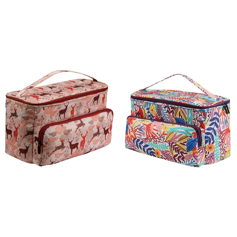 2PCS Yarn Storage Organizer Tote Bag Holder with Zipper Closure and Pocket, Deer & Leaf
2PCS Yarn Storage Organizer Tote Bag Holder with Zipper Closure and Pocket, Deer & Leaf