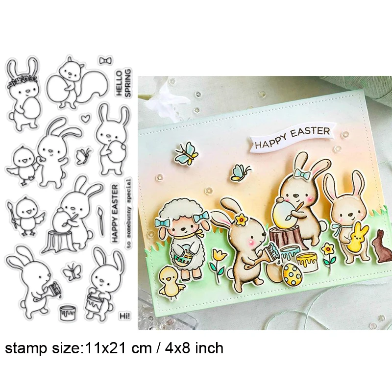 Bunny Animals Clear Stamps for DIY Scrapbooking Crafts Making Decorative Transparent Stempels New Silicone Stamp Seals
Bunny Animals Clear Stamps for DIY Scrapbooking Crafts Making Decorative Transparent Stempels New Silicone Stamp Seals