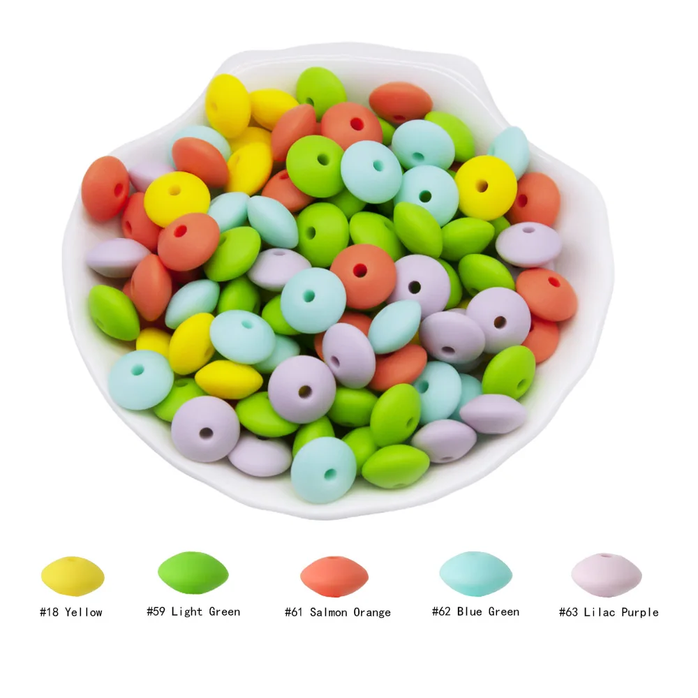 Cute-idea 12mm 50PCs/lot Lentil Silicone Beads Teether Pacifier Chain Accessories Handmade Baby Product Toy Teething BPA Free
Cute-idea 12mm 50PCs/lot Lentil Silicone Beads Teether Pacifier Chain Accessories Handmade Baby Product Toy Teething BPA Free