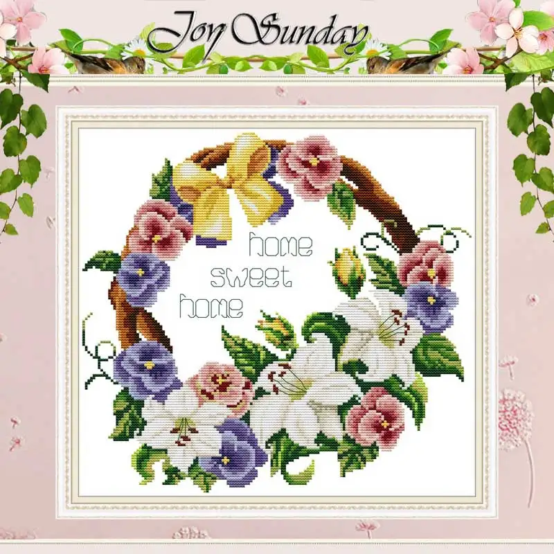 Sweet home wreath patterns counted Cross Stitch 11CT 14CT Cross Stitch Sets DIY Chinese Cross-stitch Kits Embroidery Needlework
Sweet home wreath patterns counted Cross Stitch 11CT 14CT Cross Stitch Sets DIY Chinese Cross-stitch Kits Embroidery Needlework
