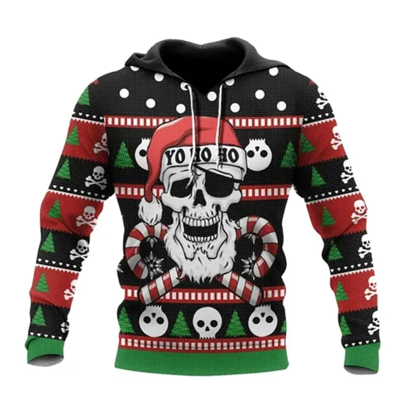 3D printing Christmas Skull pattern Oversized Sweatshirt Streetwear Casual Men's Hoodies Spring And Fall Trend Fashion Jacket
3D printing Christmas Skull pattern Oversized Sweatshirt Streetwear Casual Men's Hoodies Spring And Fall Trend Fashion Jacket
