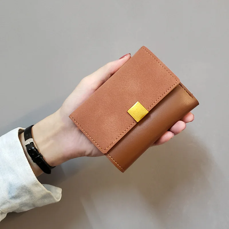 New Korean version small wallet female short frosted splicing folding mini wallet card
New Korean version small wallet female short frosted splicing folding mini wallet card