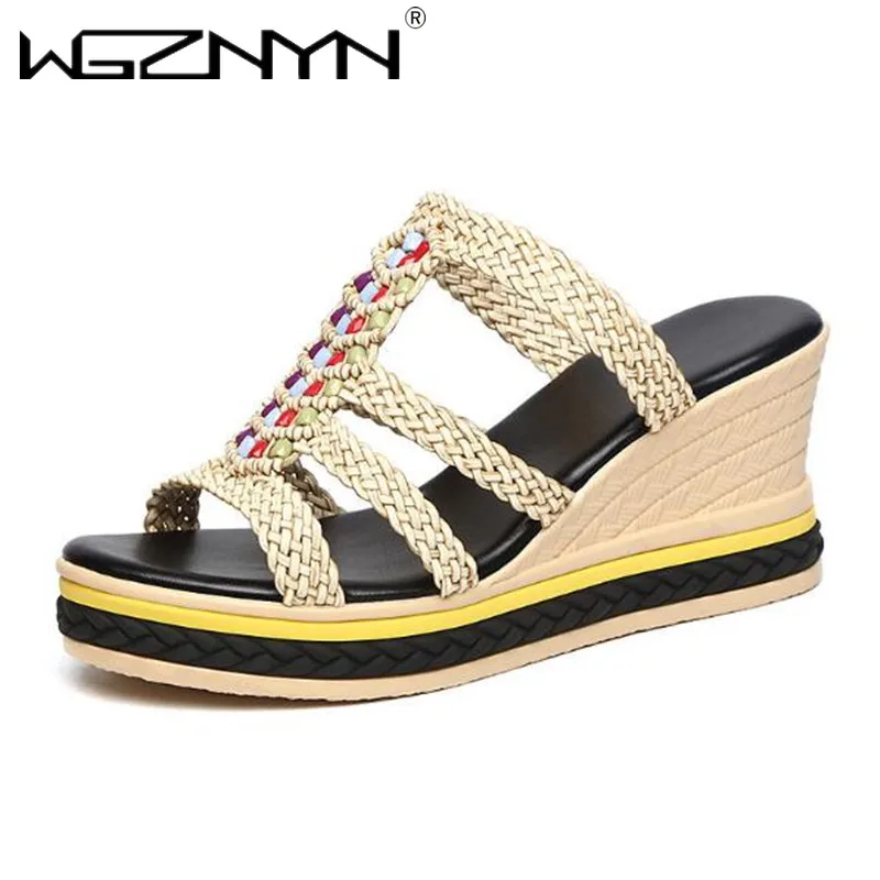 Women Slippers Platform Wedge Peep Toe Casual Bling Color Mixing Slide Outdoor Beach Ladies Shoes Woman Shoes High Heels Sexy
Women Slippers Platform Wedge Peep Toe Casual Bling Color Mixing Slide Outdoor Beach Ladies Shoes Woman Shoes High Heels Sexy