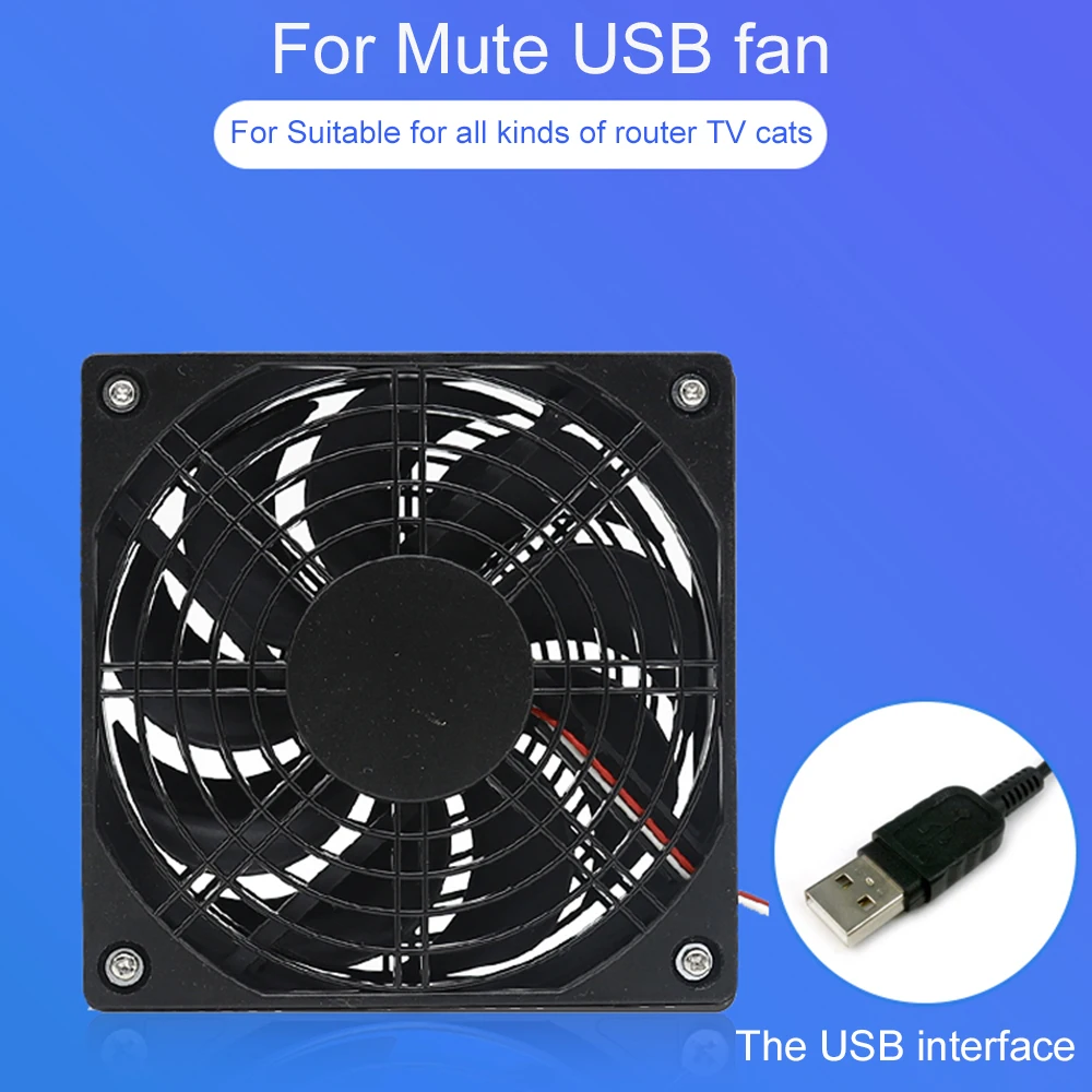 USB Chassis Fan 5V 12cm Computer Cooling Fan Wireless Router Set Top Box Silent Cooler for Computer Accessories
USB Chassis Fan 5V 12cm Computer Cooling Fan Wireless Router Set Top Box Silent Cooler for Computer Accessories
