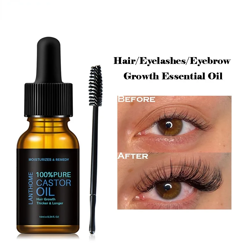 Pure Castor Oil Eyelashes Growth Serum Hair Treatment Eyebrow Fast Growth Liquid Essential Oil Makeup Eyelash Enhancer 10ml
Pure Castor Oil Eyelashes Growth Serum Hair Treatment Eyebrow Fast Growth Liquid Essential Oil Makeup Eyelash Enhancer 10ml