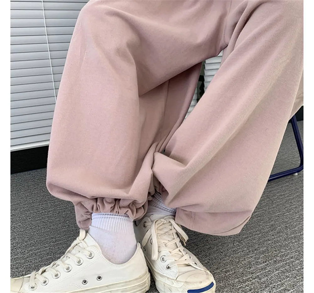 Casual Pants Women All-match Joggers 2021 Spring Pink Lovely Sweet Popular Oversized BF Female Trousers Pure Loose Straight
Casual Pants Women All-match Joggers 2021 Spring Pink Lovely Sweet Popular Oversized BF Female Trousers Pure Loose Straight