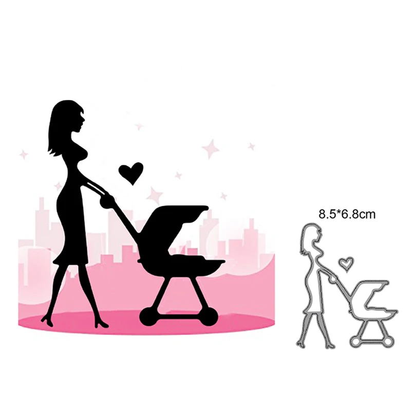Craft dies mother push baby stroller metal cutting dies cut die mold decoration Scrapbook knife mould blade punch stencils dies
Craft dies mother push baby stroller metal cutting dies cut die mold decoration Scrapbook knife mould blade punch stencils dies