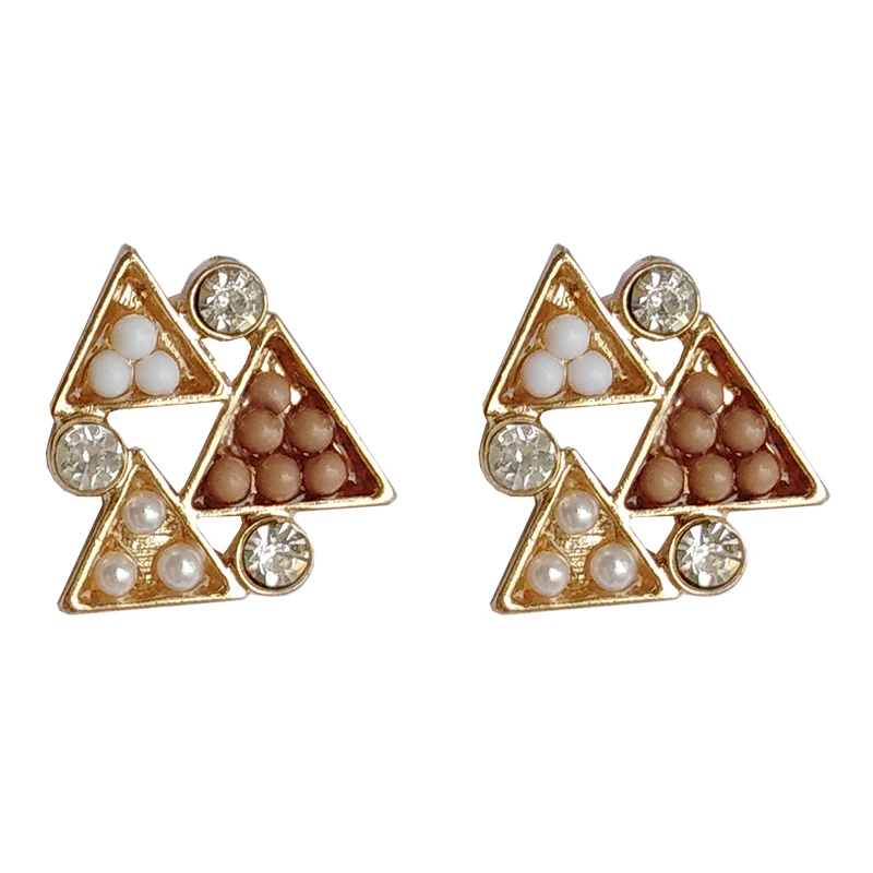 Personality Jewelry Stud Earrings Popular Design Small Beads High Quality Crystal Metal Trangle Earrings For Girl Student Giffs
Personality Jewelry Stud Earrings Popular Design Small Beads High Quality Crystal Metal Trangle Earrings For Girl Student Giffs