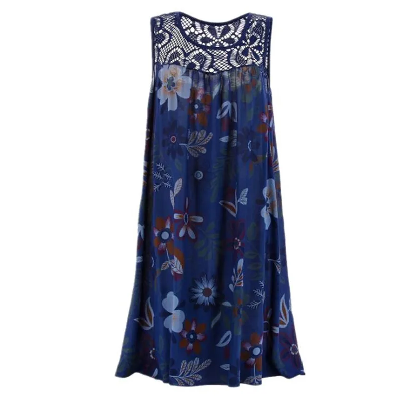 Plus Size Sleeveless Summer Dress Women Fashion Lace Boho Dresses 2021 Casual Women Loose Dress Sundress Fashion Mini Dress 
Plus Size Sleeveless Summer Dress Women Fashion Lace Boho Dresses 2021 Casual Women Loose Dress Sundress Fashion Mini Dress