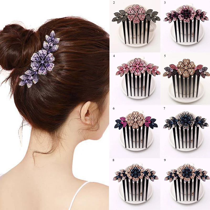 Trendy Crystal Rhinestones Flower Hair Combs Clip Vintage Hairpins Bridal Wedding Headdress Women Disk Headwear Hair Accessories
Trendy Crystal Rhinestones Flower Hair Combs Clip Vintage Hairpins Bridal Wedding Headdress Women Disk Headwear Hair Accessories