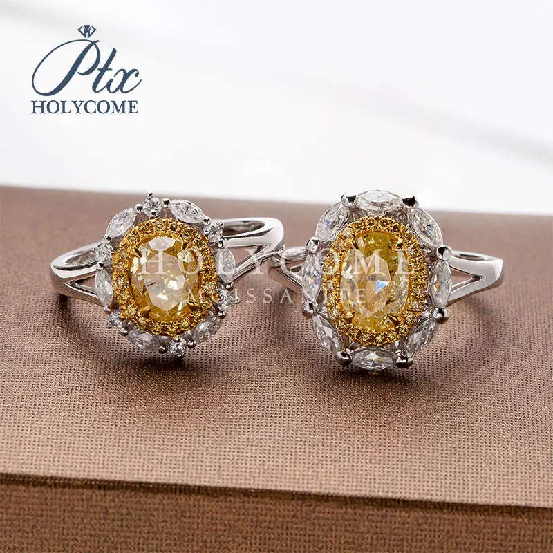 2020 Luxury design 1ct 5.5x8mm yellow oval cut gemstone 14k white gold moissanite diamond wedding rings
2020 Luxury design 1ct 5.5x8mm yellow oval cut gemstone 14k white gold moissanite diamond wedding rings