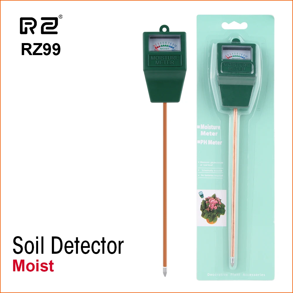 

RZ Soil Moisture Meter Humidity Detector Digital PH Meter Soil Moisture Monitor Hygrometer Gardening Plant Lignt Sunlight Tester