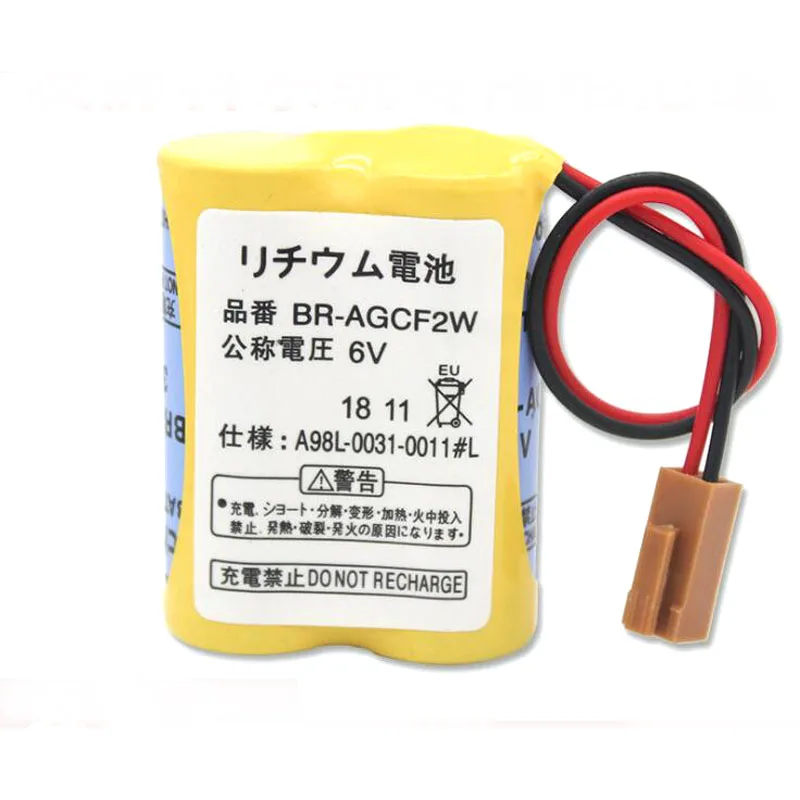

Original 6V BR-AGCF2W PLC Lithium-ion Industrial Battery Pack with Brown Plug for Panasonic Fanuc CNC Servo Motor Battery