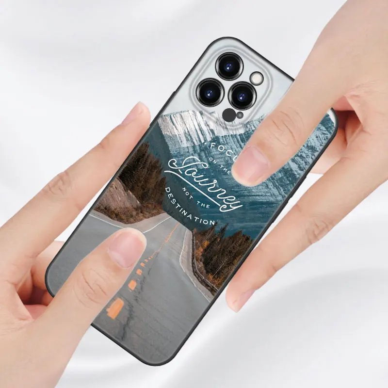 Дорожный Чехол для телефона Mountain Sea Beach Apple iPhone 13 12 Mini 11 Pro XS Max XR X 8 7 6S 6 Plus 5S 5 SE 2020