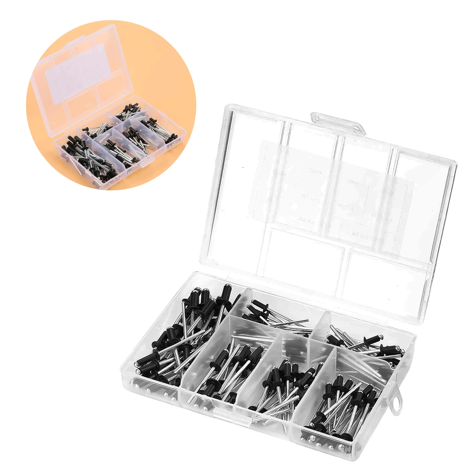 120Pcs HW078 Aluminum Black Blind Rivets Set Core Rivet Decoration Nail Puller Pull Rivet M2.4 M3.0 M3.2 M4 Pop Rivets for Home
120Pcs HW078 Aluminum Black Blind Rivets Set Core Rivet Decoration Nail Puller Pull Rivet M2.4 M3.0 M3.2 M4 Pop Rivets for Home