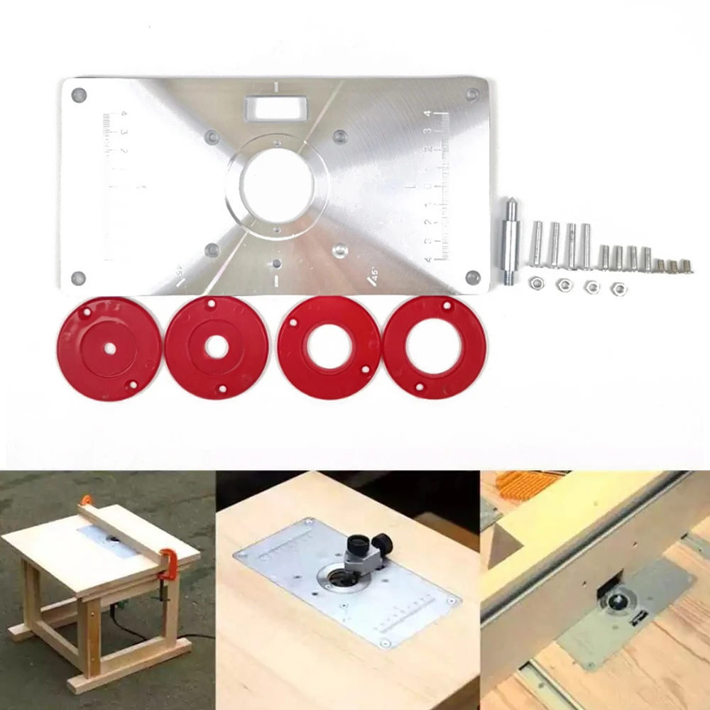 Multifunctional Router Table Insert Plate Woodworking Benches Aluminium Wood Router Trimmer Models Engraving Machine
Multifunctional Router Table Insert Plate Woodworking Benches Aluminium Wood Router Trimmer Models Engraving Machine