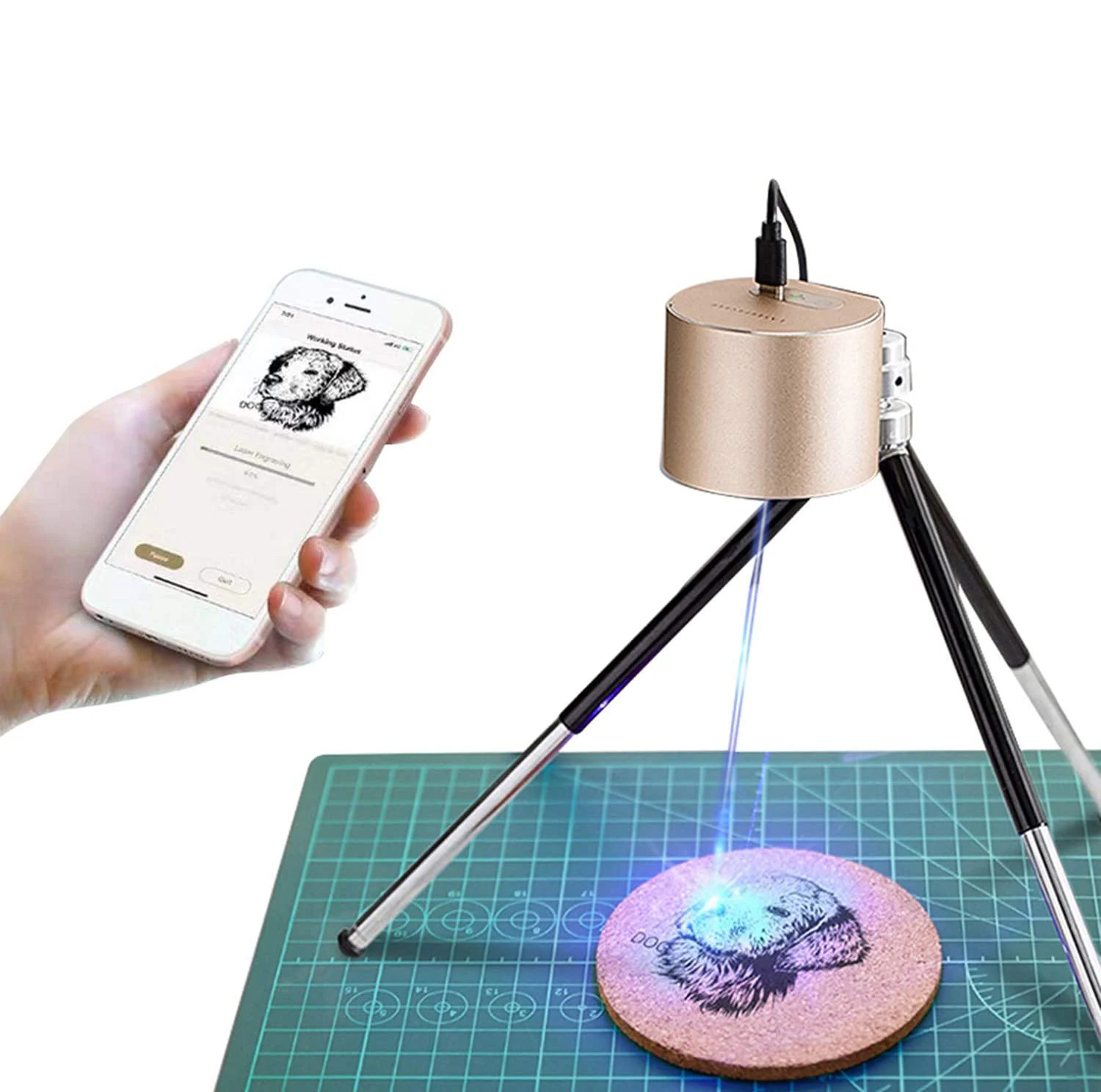 Sudon Small Laser Engraver machine APP Controls The Intelligent 3D Portable Cnc Laser Engraving Machine
Sudon Small Laser Engraver machine APP Controls The Intelligent 3D Portable Cnc Laser Engraving Machine