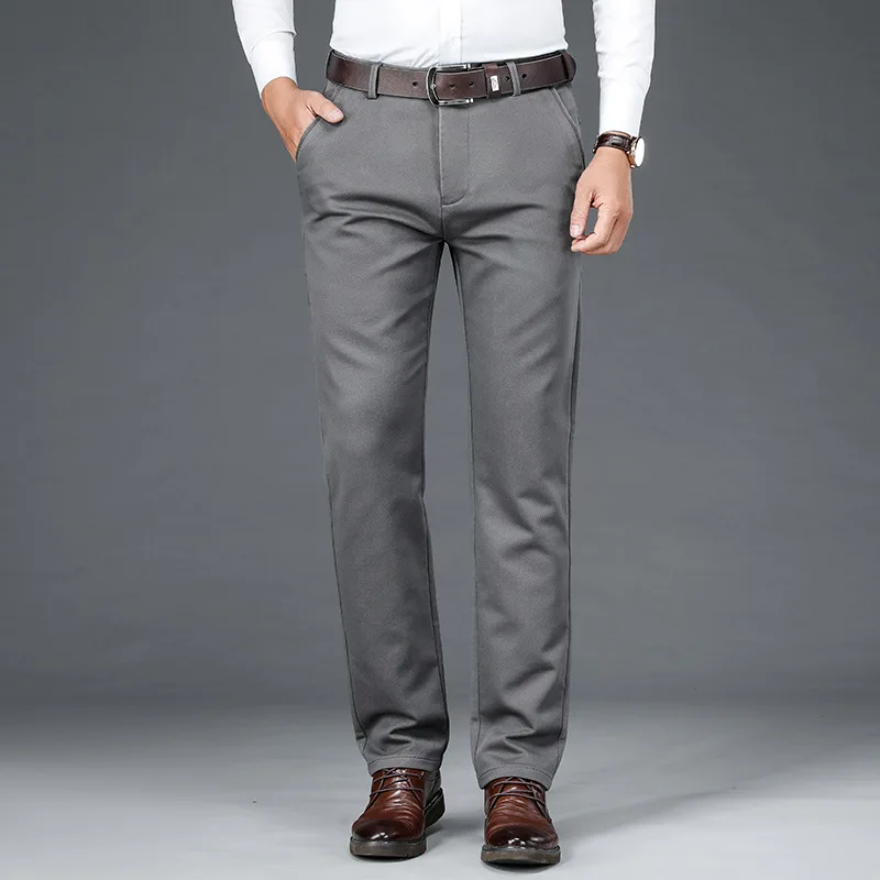 2020 autumn and winter new men's plus size suit pants Classic Fashion Loose Straight Casual Pants Business slim stretch trousers 
2020 autumn and winter new men's plus size suit pants Classic Fashion Loose Straight Casual Pants Business slim stretch trousers