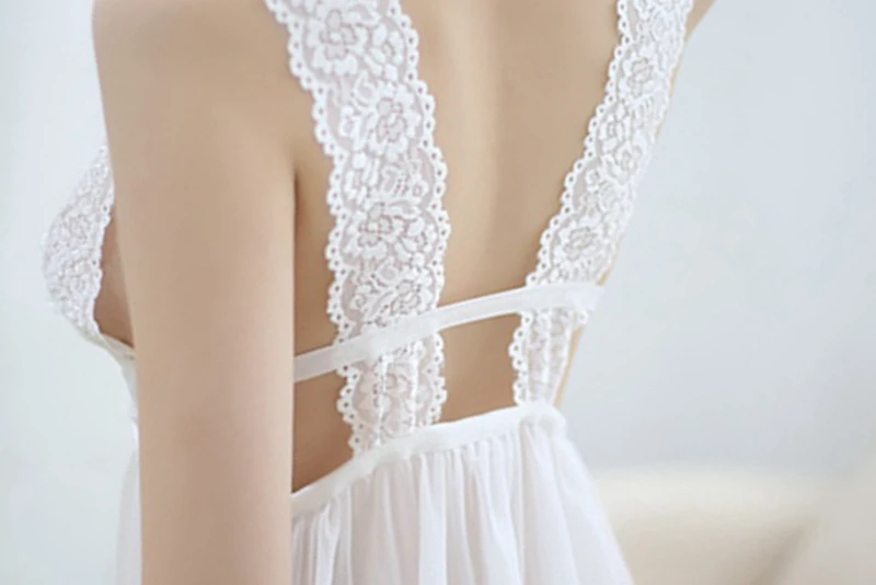 Backless Night Dress Lace Womens Nightgown Sleepwear See Though Lingerie Dress Porno V-neck Ropa Sexy Para El Sexo Nightwear
Backless Night Dress Lace Womens Nightgown Sleepwear See Though Lingerie Dress Porno V-neck Ropa Sexy Para El Sexo Nightwear
