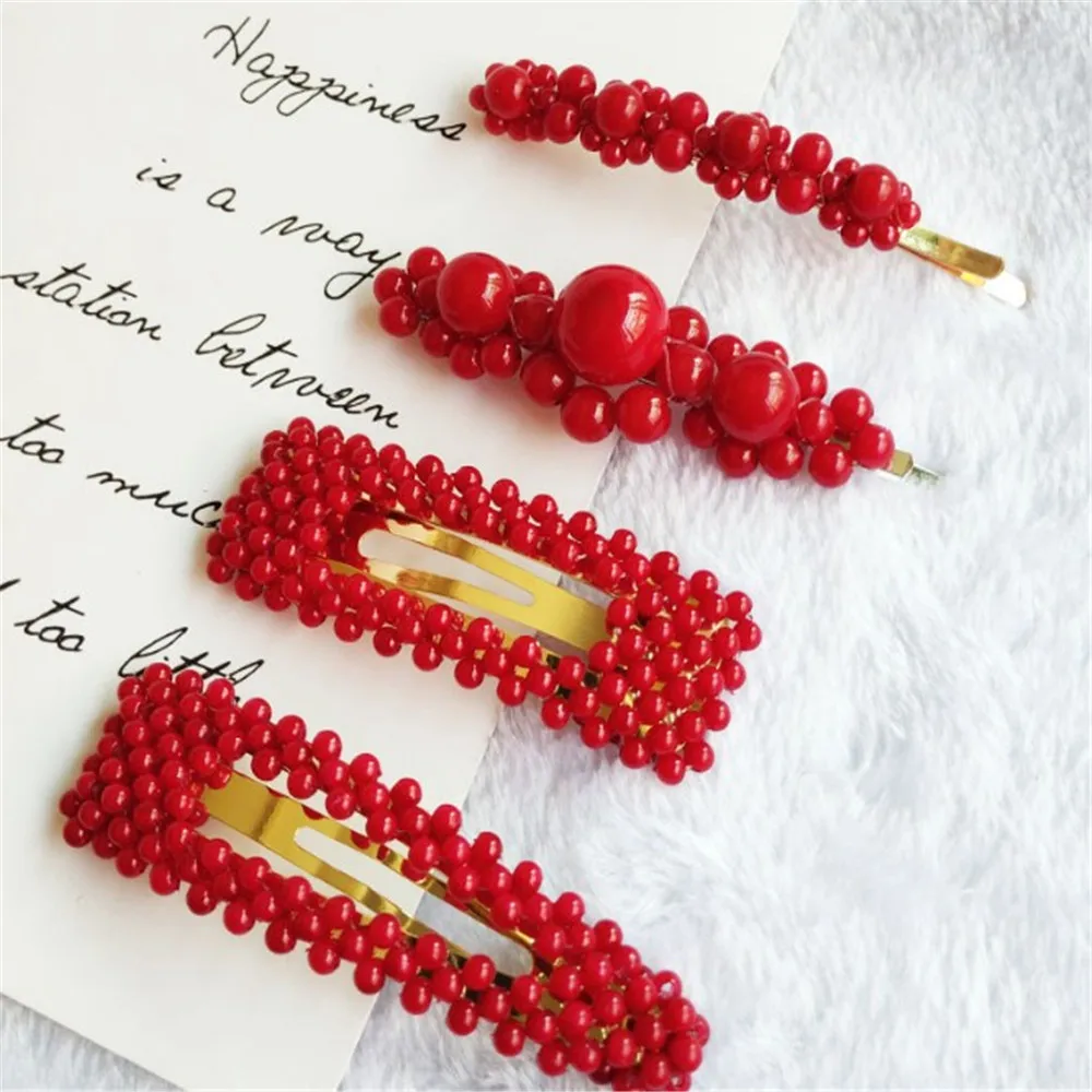 1pcs Red Pearl Metal Hair Clip Headdress Styling Tools Hair Barrette For Women Girls Hairpins Grips Hair Styling Accessories2021
1pcs Red Pearl Metal Hair Clip Headdress Styling Tools Hair Barrette For Women Girls Hairpins Grips Hair Styling Accessories2021