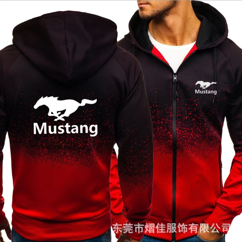 Jacket men's MUSTANG logo print casual hip hop Harajuku gradient Hooded Fleece Sweatshirt zipper Hoodie men's wear
Jacket men's MUSTANG logo print casual hip hop Harajuku gradient Hooded Fleece Sweatshirt zipper Hoodie men's wear