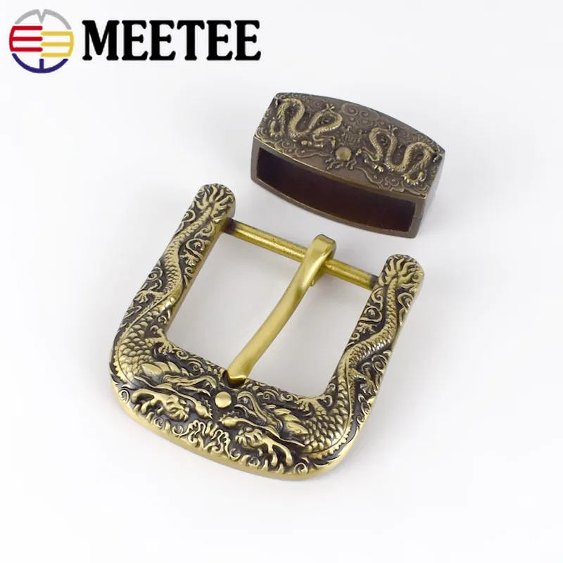 Meetee 40mm Vintage Dragon Solid Brass Belt Buckle Metal Pin Buckles Loop for 37-38mm Belts DIY Leathercraft Accessories YK169
Meetee 40mm Vintage Dragon Solid Brass Belt Buckle Metal Pin Buckles Loop for 37-38mm Belts DIY Leathercraft Accessories YK169