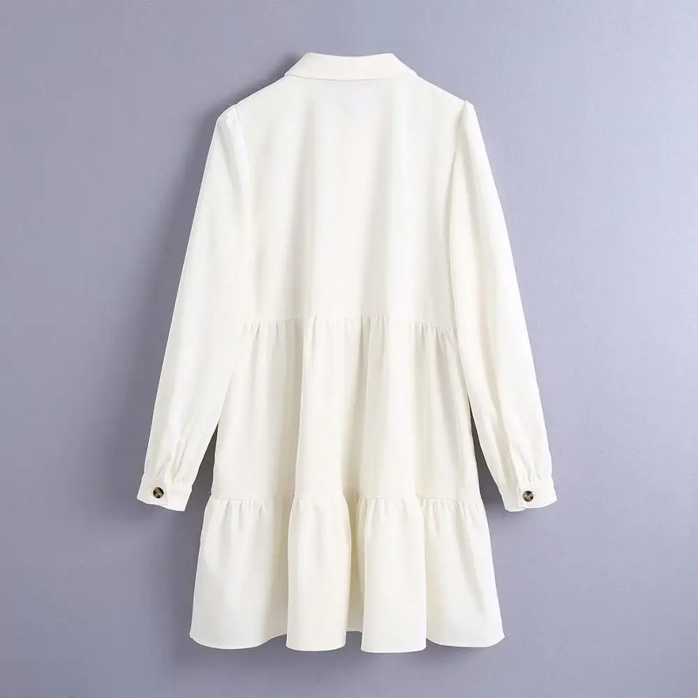 ZA 2020 new Fashion Corduroy 2 color Dresses long sleeve Ladies Loose Turn-down Collar Dress Vestidos Spring mini Dress
ZA 2020 new Fashion Corduroy 2 color Dresses long sleeve Ladies Loose Turn-down Collar Dress Vestidos Spring mini Dress