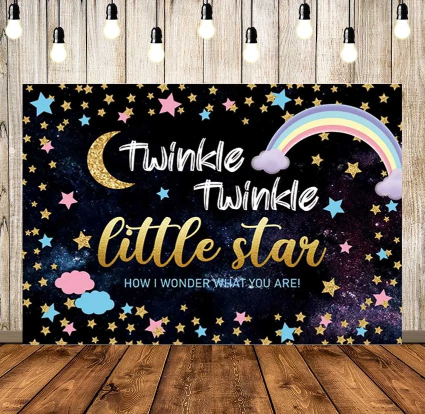 Twinkle Twinkle Little Star Backdrop Gold Moon Star Night Sky Photography Background Baby Shower Backdrop Photocall Photo Studio 
Twinkle Twinkle Little Star Backdrop Gold Moon Star Night Sky Photography Background Baby Shower Backdrop Photocall Photo Studio