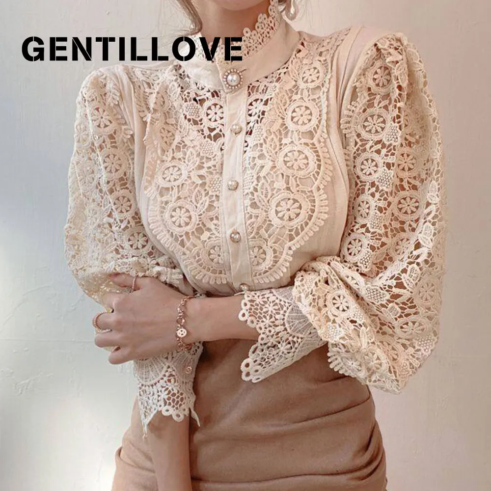 Блузка Gentillove с воротником-стойкой, повседневная элегантная ажурная рубашка с цветочным кружевом, в стиле пэчворк, на пуговицах, белого цвет...
Блузка Gentillove с воротником-стойкой, повседневная элегантная ажурная рубашка с цветочным кружевом, в стиле пэчворк, на пуговицах, белого цвет...