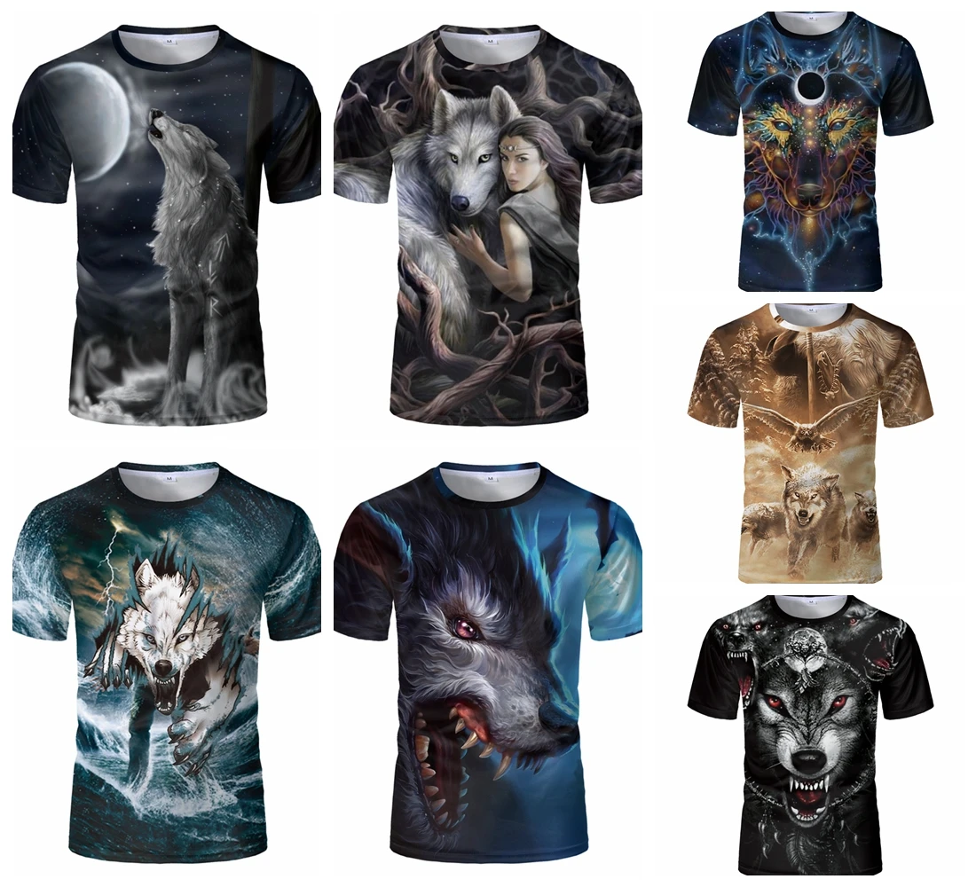 

Newest Harajuku Wolf 3D Print Cool T-shirt Men/Women Short Sleeve Summer Top Beauty Tshirt Fashion Animal Oversized T-Shirt T231