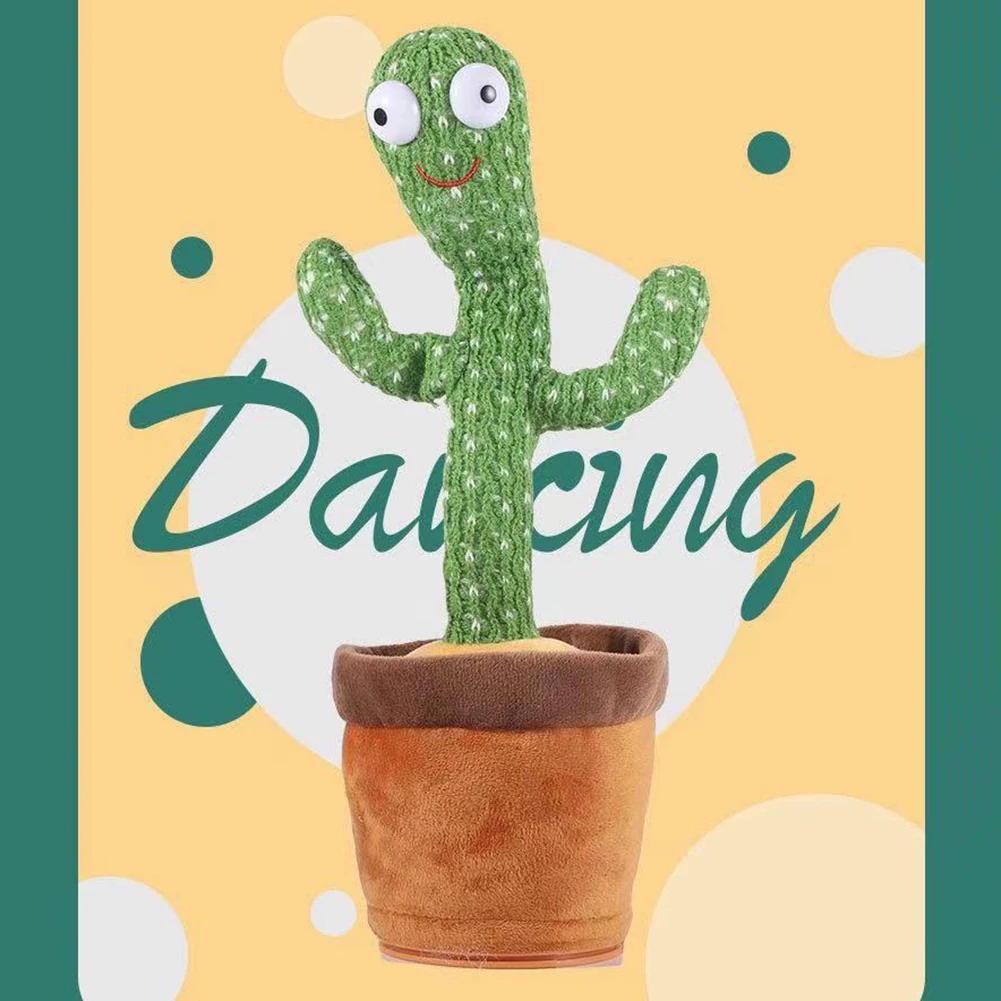 

Funny Dancing Cactus Singing Twisting Electric Shake w/the Songs Plush Toys Children Early Childhood Education Gift Room Decor